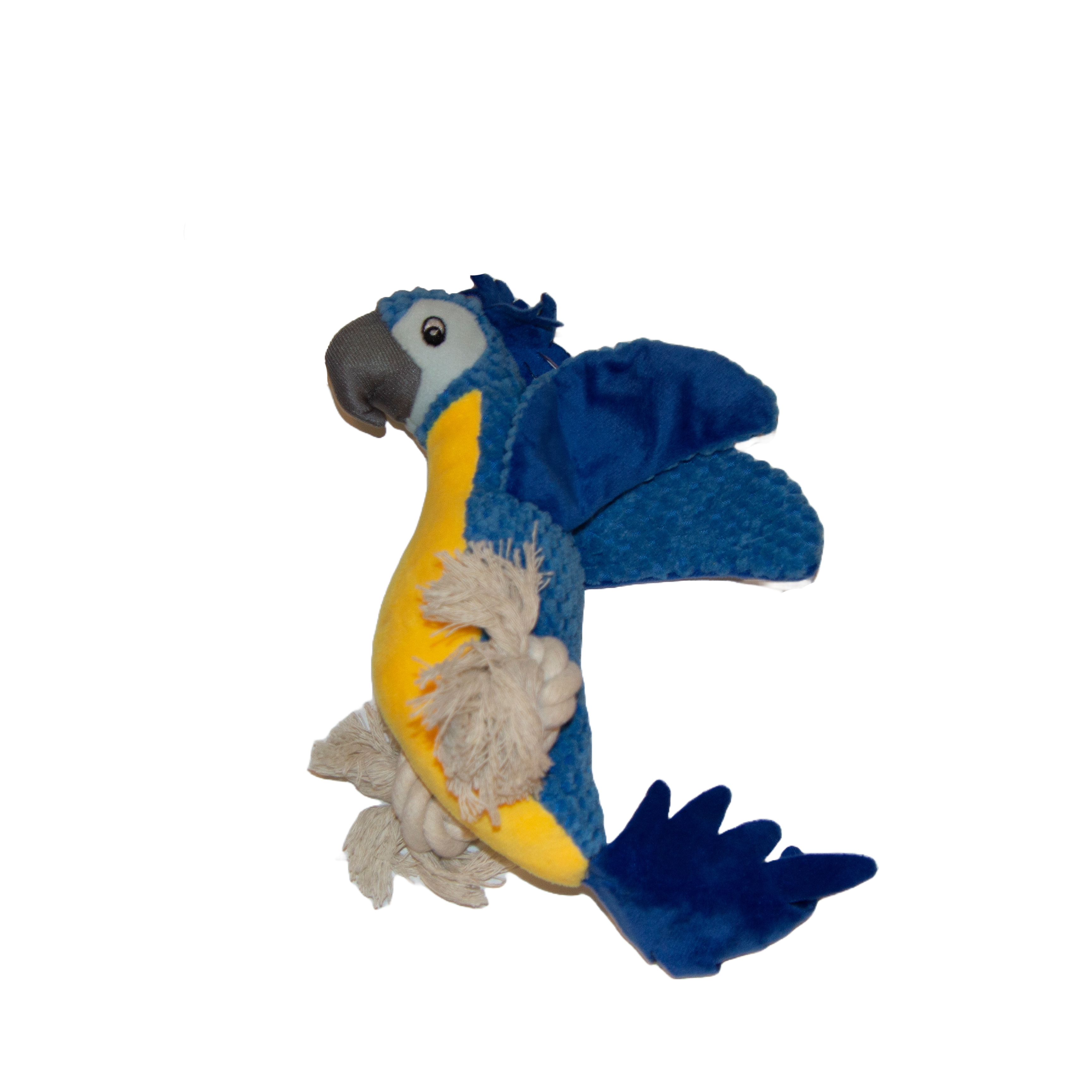 Knuffel papegaai met touw